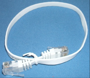 Image of Ethernet 10/100bT RJ45 FLAT Cable/lead (approx 0.3m)