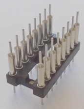 Image of 16pin turned pin DIL header/interconnect (stand off, spacer etc.), Male