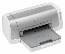 Image of HP Deskjet 6122 A4 Colour Inkjet Printer, refurbished with Duplex unit. Full ink cartridges