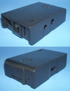 Image of Moulded Case/Enclosure for Raspberry Pi 1 (Black) (Wall mountable)