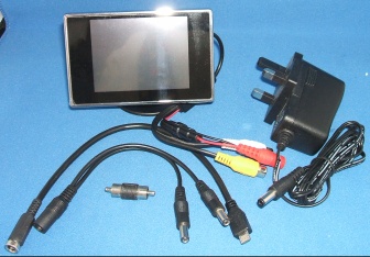 Image of 3.5" Colour LCD Monitor (1V composite input) special 5V version PSU & cable/lead kit included