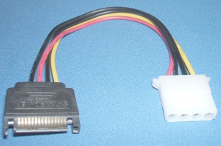 Image of SATA to Hard drive IDE (Molex) power adaptor cable/lead
