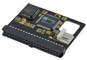 Image of Secure Digital (SD) to IDE adaptor (40way female IDE connector and power connector) for motherboard socket mounting (Not ADFS)