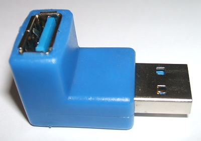 Image of USB2.0 A - A Right-angle Adaptor (Horizontal to Vertical) suitable for Raspberry Pi etc.